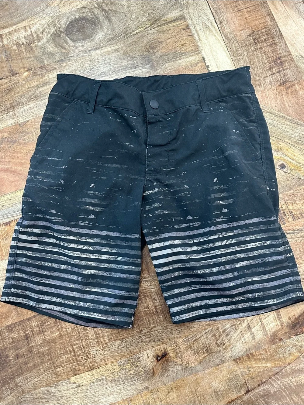 art class Black Swim Trunks with Gray Stripe Hem